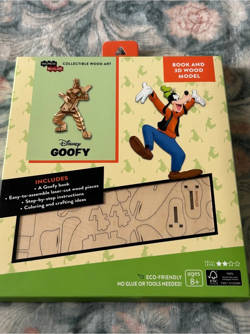 Disney Goofy 3D Wood Model Kit and Book set